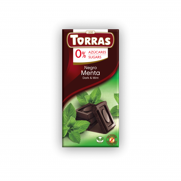 Torras Dark and Mint No Added Sugar Chocolate Bar