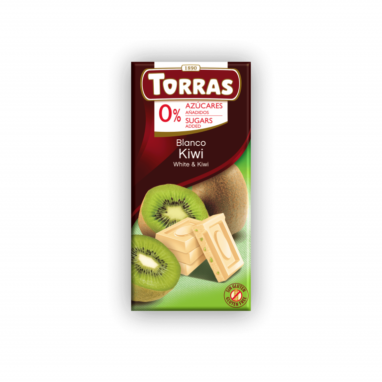 Torras White & Kiwi No Added Sugar Chocolate Bar
