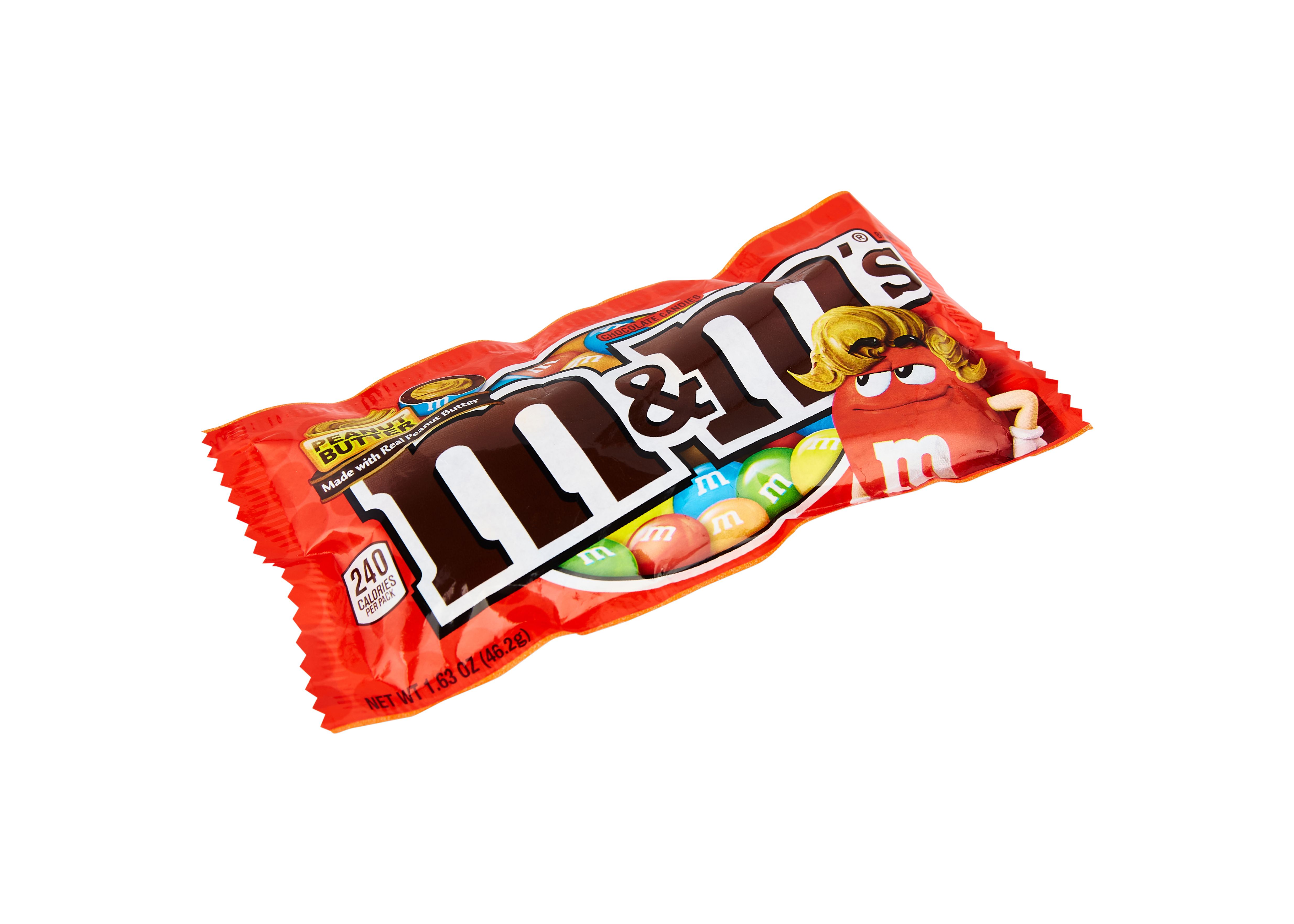 M&M'S Peanut Butter Milk Chocolate Candy, Full Size, 1.63 oz Bag