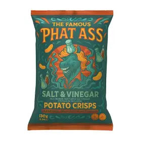 Phat Ass Salt & Vinegar Potato Crisps 130g