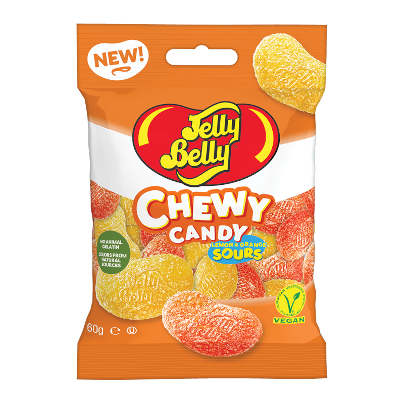 Jelly Belly Chewy Candy Sour Orange & Lemon Bag 60g