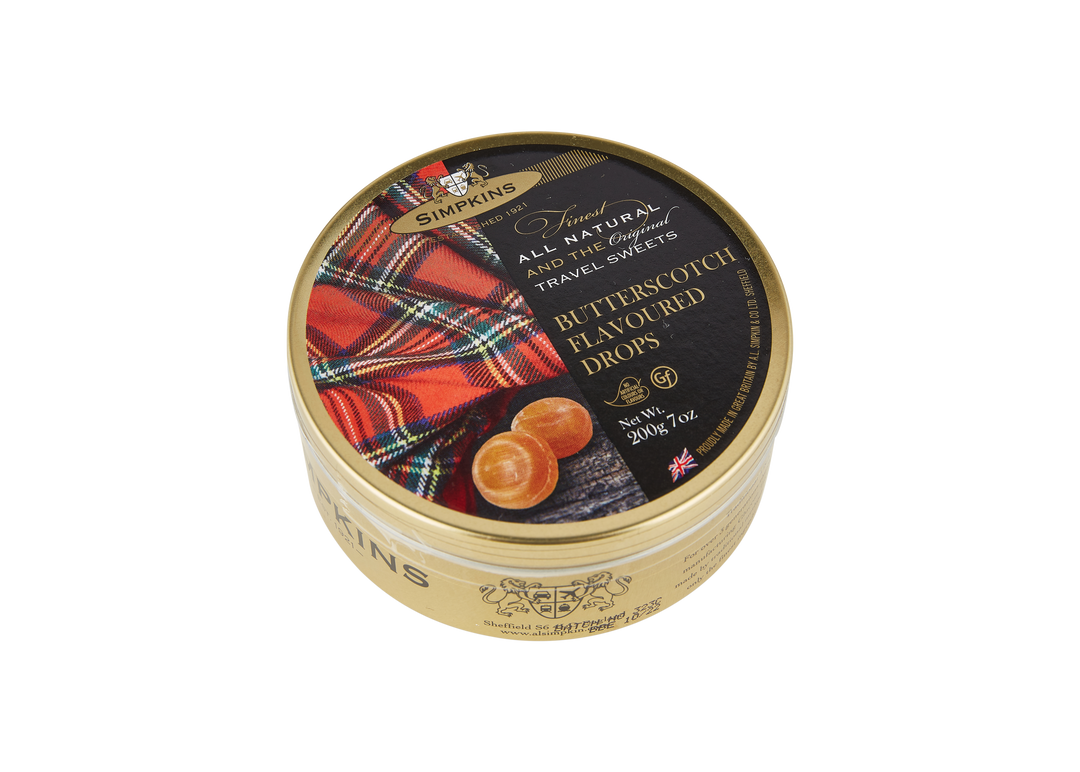 Simpkins Butterscotch Drops Travel Tin 200g