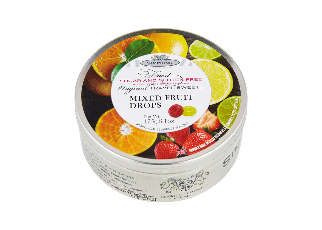 Simpkins Sugar & Gluten Free Mixed Fruit Travel Tin 175g