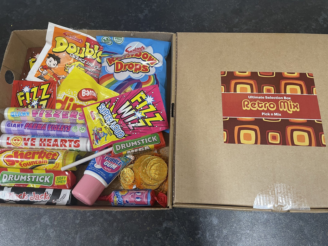 Ultimate Retro Mix of Sweets Pizza Box